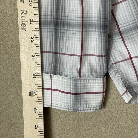 Patagonia Shirt Mens XL Gray Striped Long Sleeve Stretch Lightweight Pocket - Picture 5 of 12